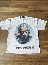 DENNIS RODMAN Bad As I Wanna Be Bad Boy Life Graphic Tee Men's XL White