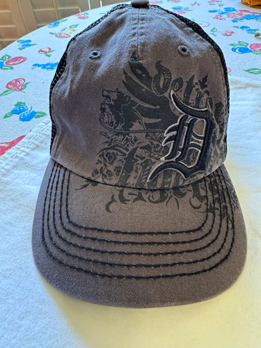 '47 Detroit Tigers Baseball Cap Hat Gray/Black Mesh Back Trucker M/L