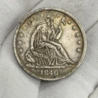 1846-O 50c Seated Liberty Half 1/2 Dollar Silver New Orleans Coin WOW!