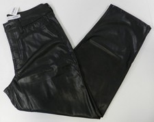 Old Navy Faux Leather Pants Size 8P Black high rise OG loose NWT nn81