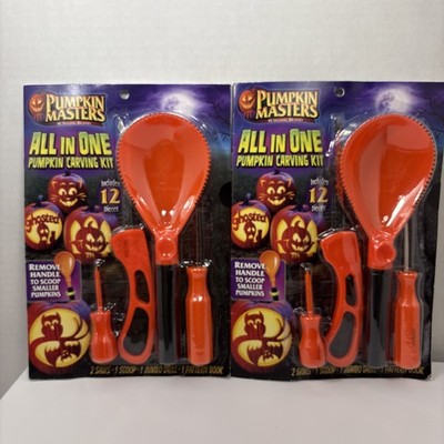 Pumpkin Masters All-in-one Pumpkin Carving Kit 12 pieces Each ~ Lot Of 2 New!