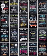 Motivational Classroom Posters Chalkboard Style 20 Pk - 13x19" 