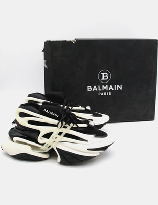 Balmain Unicorn Low Top Sneakers US 7 EU 40 - Black/White