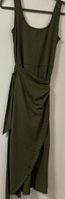 Exlura Green Dress. Large Wrap Around