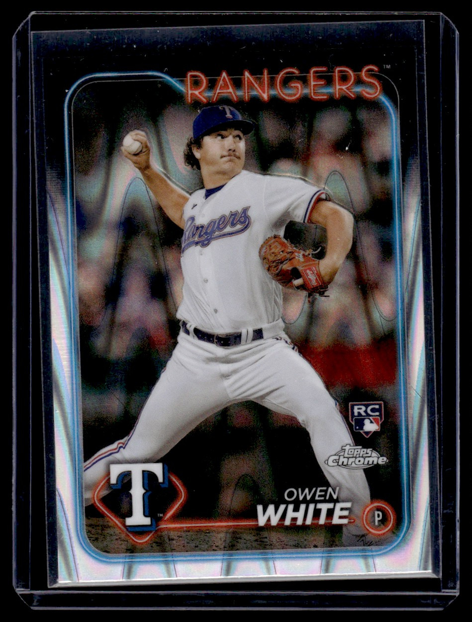 2024 Topps Chrome Raywave Refractor Owen White RC Texas Rangers #211