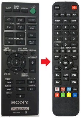 Fernbedienung geeignet für SONY CMT-X3CD | CMT-X3CDB | CMTSBT20