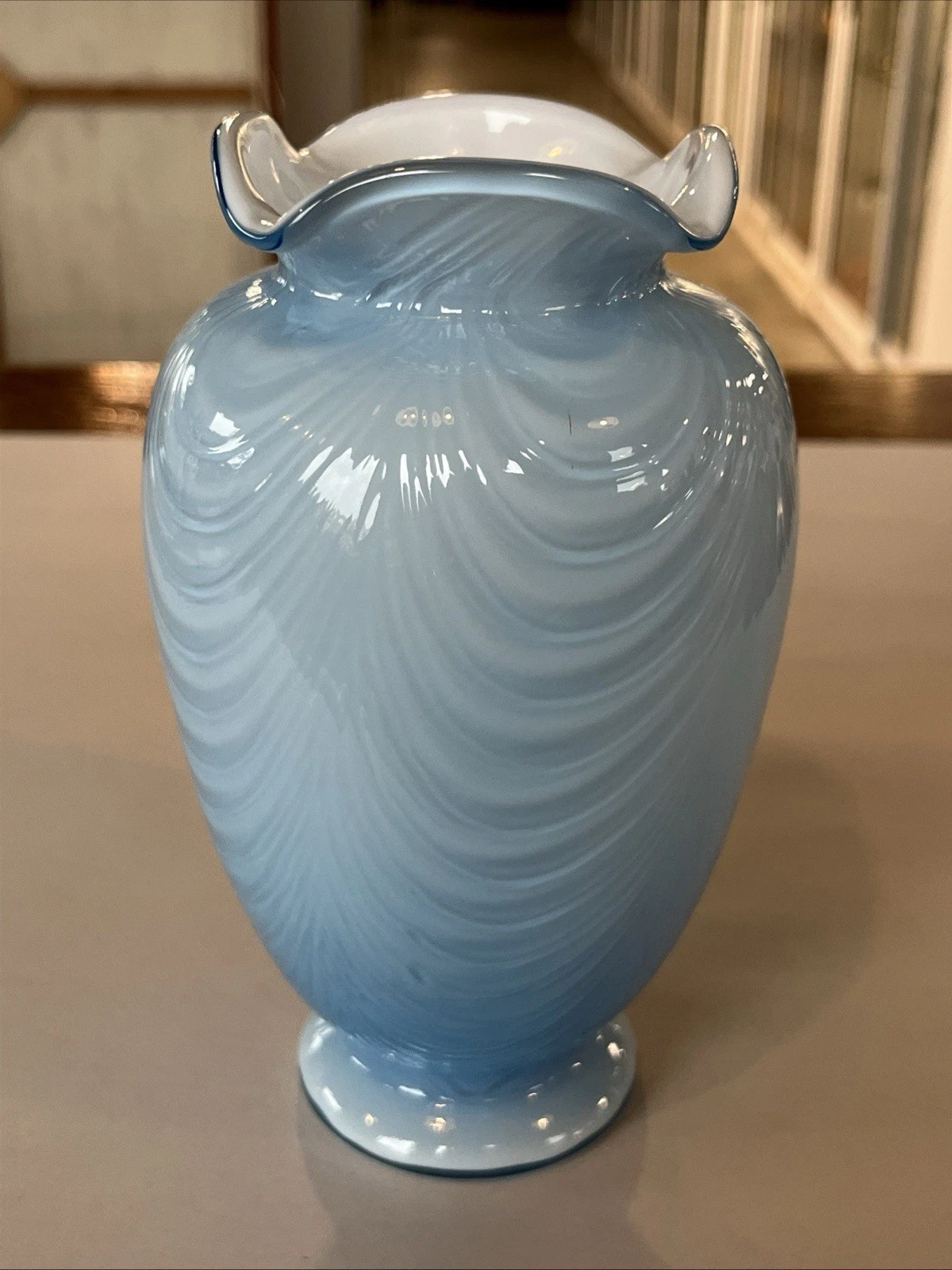 Vintage Fenton Forget Me Not Blue Overlay Vase 7" Tall
Opens in a new window or tab