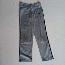 Nike Dri-Fit Sz XS Basball Gray Black Kids Pants Staining On Knees...see Photos