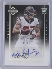 2014 Limited Rookie Signatures Silver Spotlight 49/49 CJ Fiedorowicz Auto 2v6