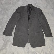 Ermenegildo Zegna Men's 100 Wool 2-Button Blazer Gray Pin Stripe Size 40R