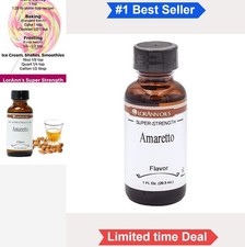 Amaretto Super Strength Flavor Extract 1 Ounce Bottle Kosher Gluten Free Baking