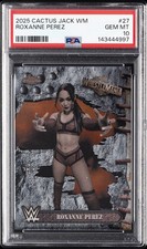 2025 TOPPS CHROME WWE CACTUS JACK X WRESTLEMANIA #27 ROXANNE PEREZ PSA 10