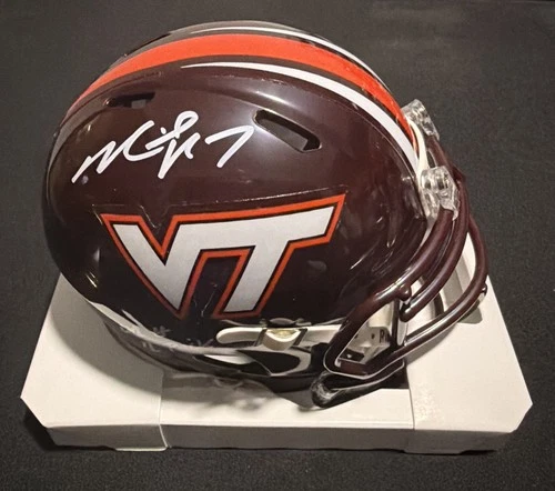 MICHAEL VICK VIRGINA TECH SPEED SIGNED MINI HELMET “01 #1 Pick” JSA WITNESS COA