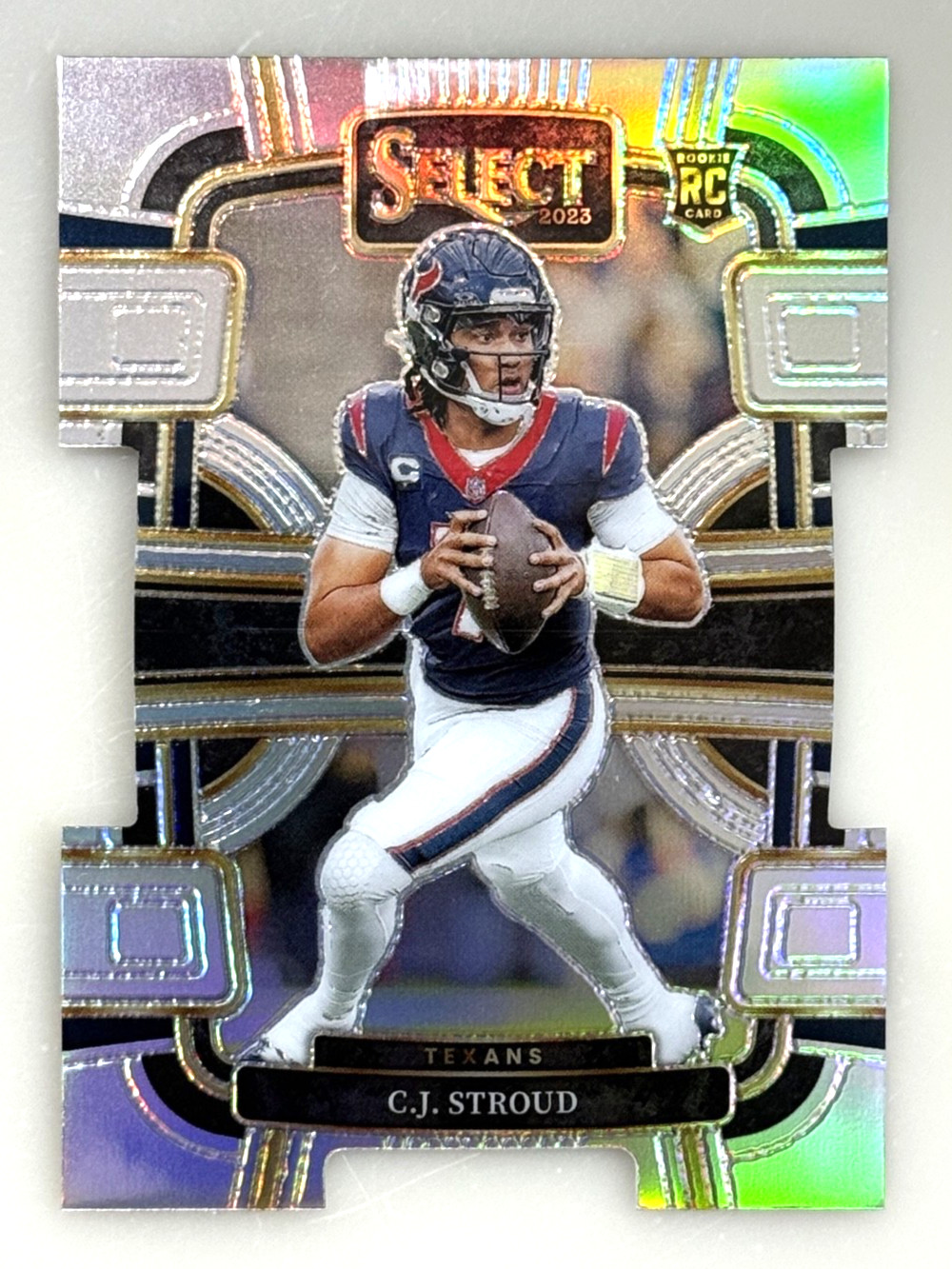 2023 Panini Select #41 C.J. Stroud Concourse Silver Die-Cut Rookie RC Texans
