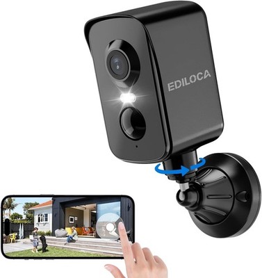 Überwachungskamera Außen kabellos, 2K 3MP WiFi Kamera Outdoor mit 300°