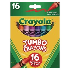 Crayola 520390 Jumbo Crayons - Assorted 16/Box New