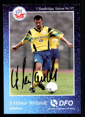 Hilmar Weilandt autograph card Hansa Rostock 1996-97 original signed + A 72951