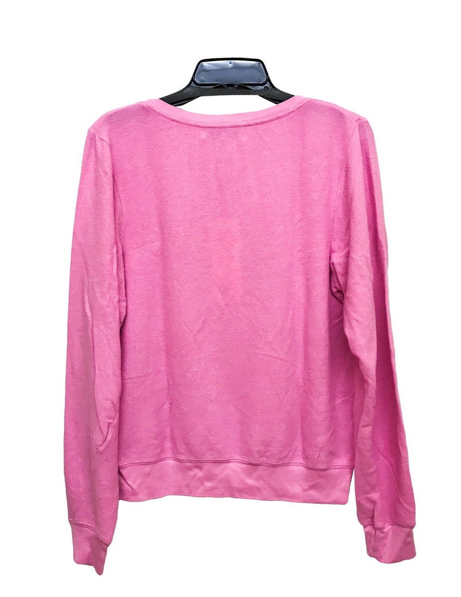 Wildfox Couture Womens Lets Relax Together BBJ Pink Sweater Shirt