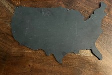 Sottopiumino o vassoio a forma di USA in ardesia per formaggio burro frutta tavola GRANDE