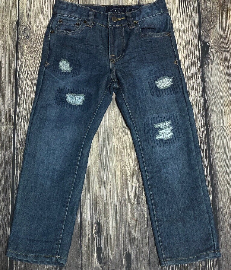 Lucky Brand Billy Straight Distressed Jeans Kids Girls Size