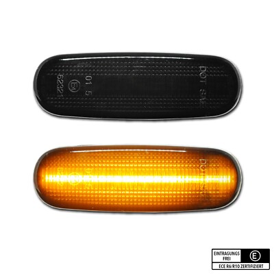 SCHWARZE LED Seitenblinker Fiat Panda Grande Punto Evo Abarth Stilo
