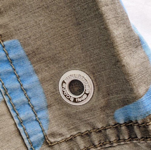 Mini Boden Gray Blue Palm Leaf Print Swim Trunks Shorts Size 3-4Y Boardshorts - Picture 4 of 6