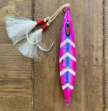 Blu/Pink-Slow Pitch Jig 180gms Double assist Hooks high Quality Tuna Yellow tail