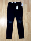 NWT Good American Women's Good Legs Crop Ripped Jeans in Black Size 6/28
