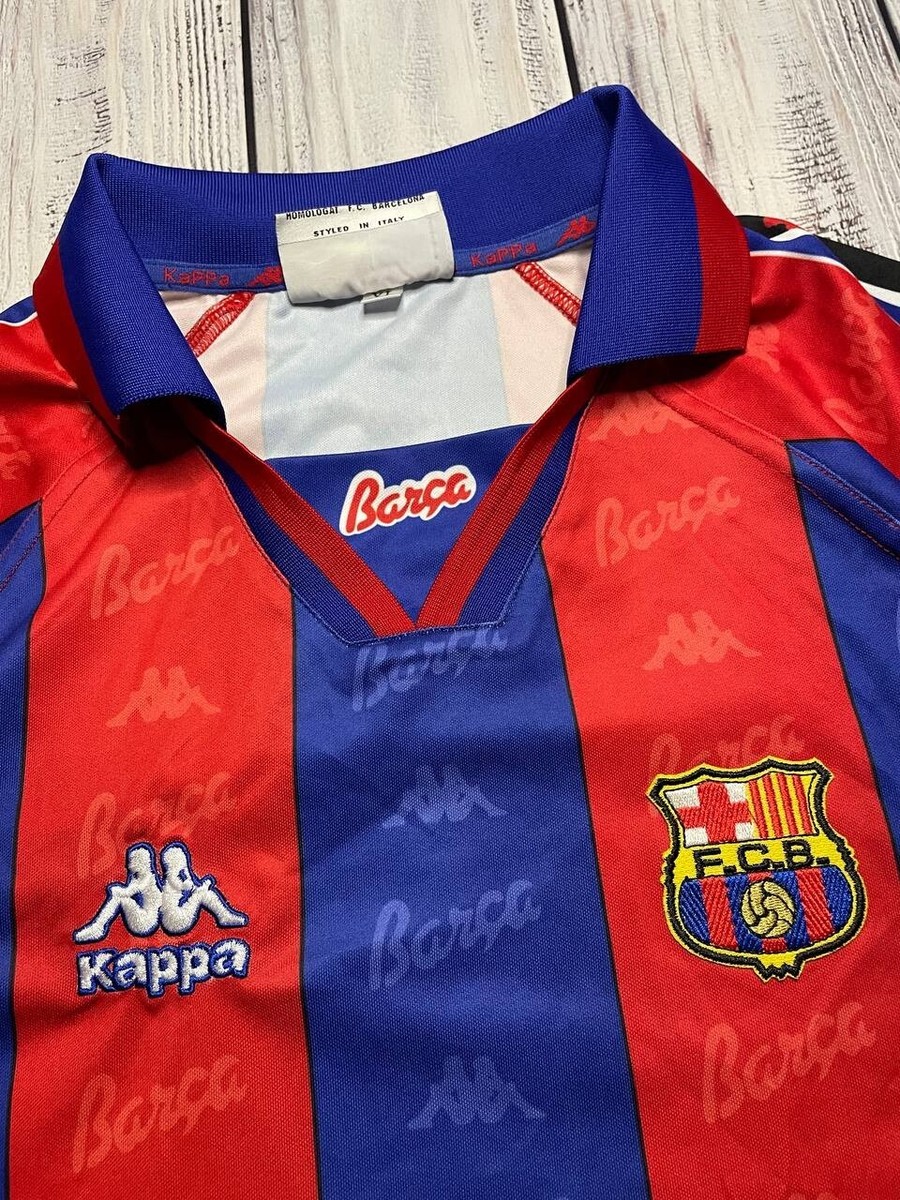 FC Barcelona 1996-97 Retro Ronaldo Nazario Soccer Home Jersey