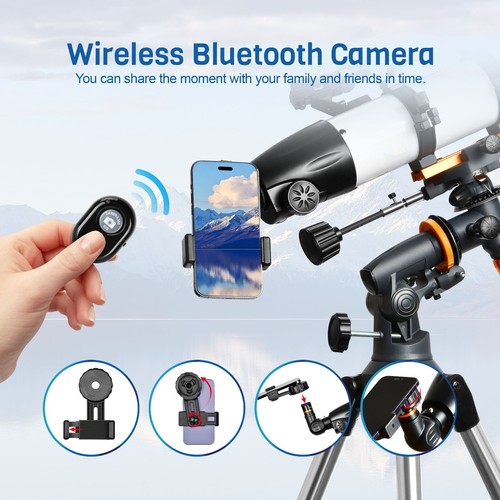 Professional 65090EQ Telescope 130X for Adults Moon Watching with Mobile Holder - Picture 7 of 9
