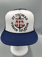 VTG R.O.C. St. Thomas Virgin Islands TC '87 Trucker Hat, Adjustable Rope Cap