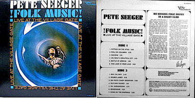 PETE SEEGER rare LP: FOLK MUSIC LIVE AT THE VILLAGE GATE [1965 MONO copy] SEALED