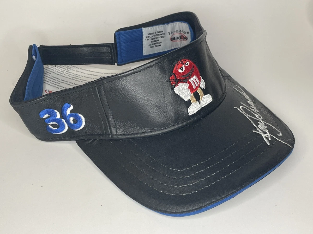 Leather Visor Ken Ken Schrader # 36 M&M Racing Team Adjustable