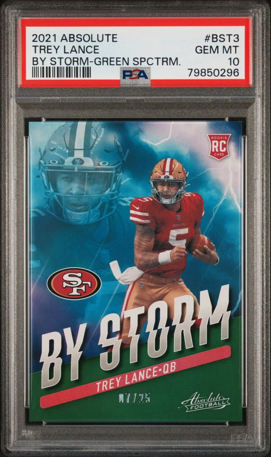 Trey Lance Panini Absolute By Storm #BST3 Green Spectrum