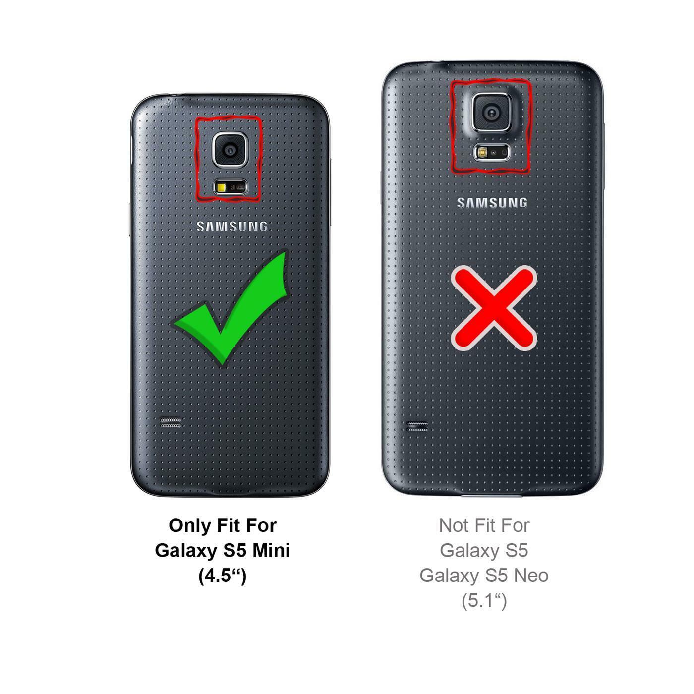 Schutz Hülle Für Samsung Galaxy S5 Mini Handy Klapp Schutz Tasche Book Flip Case