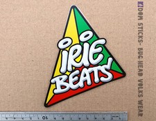 Irie Beats- Vinyl window sticker- New Old Stock from '92. Screenprinted silver