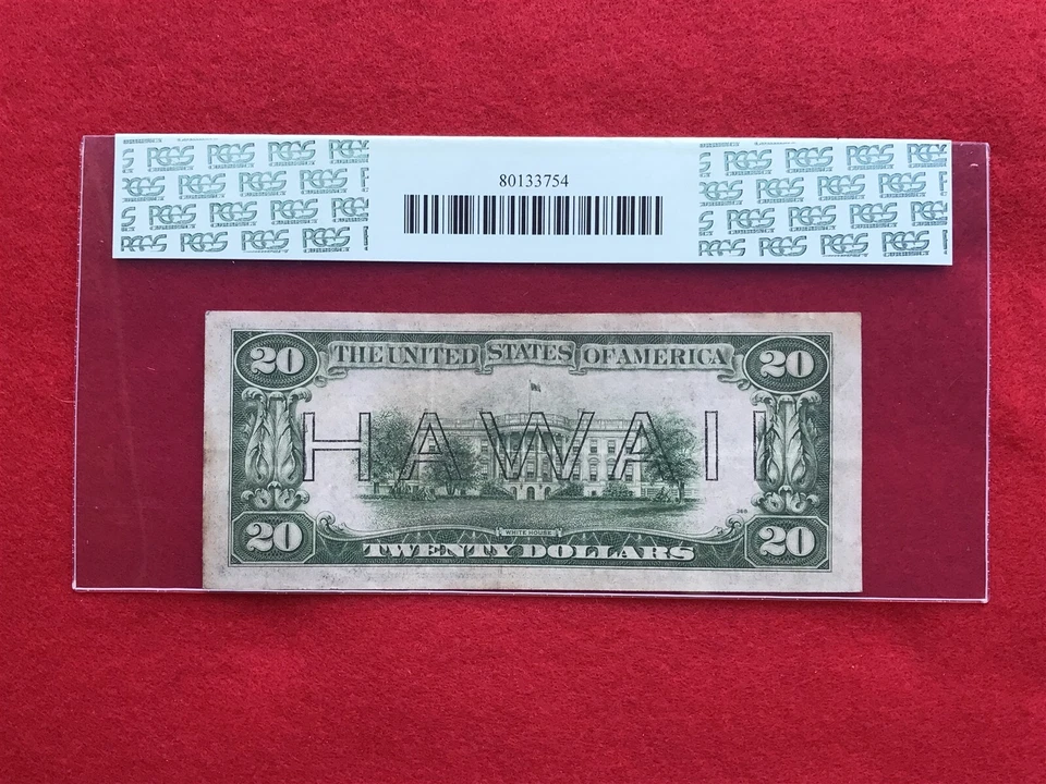 FR-2305 1934 A Series Hawaii WWII $20 Federal Reserve Note *PCGS 35 PPQ Ch VF* - Image 2 of 2
