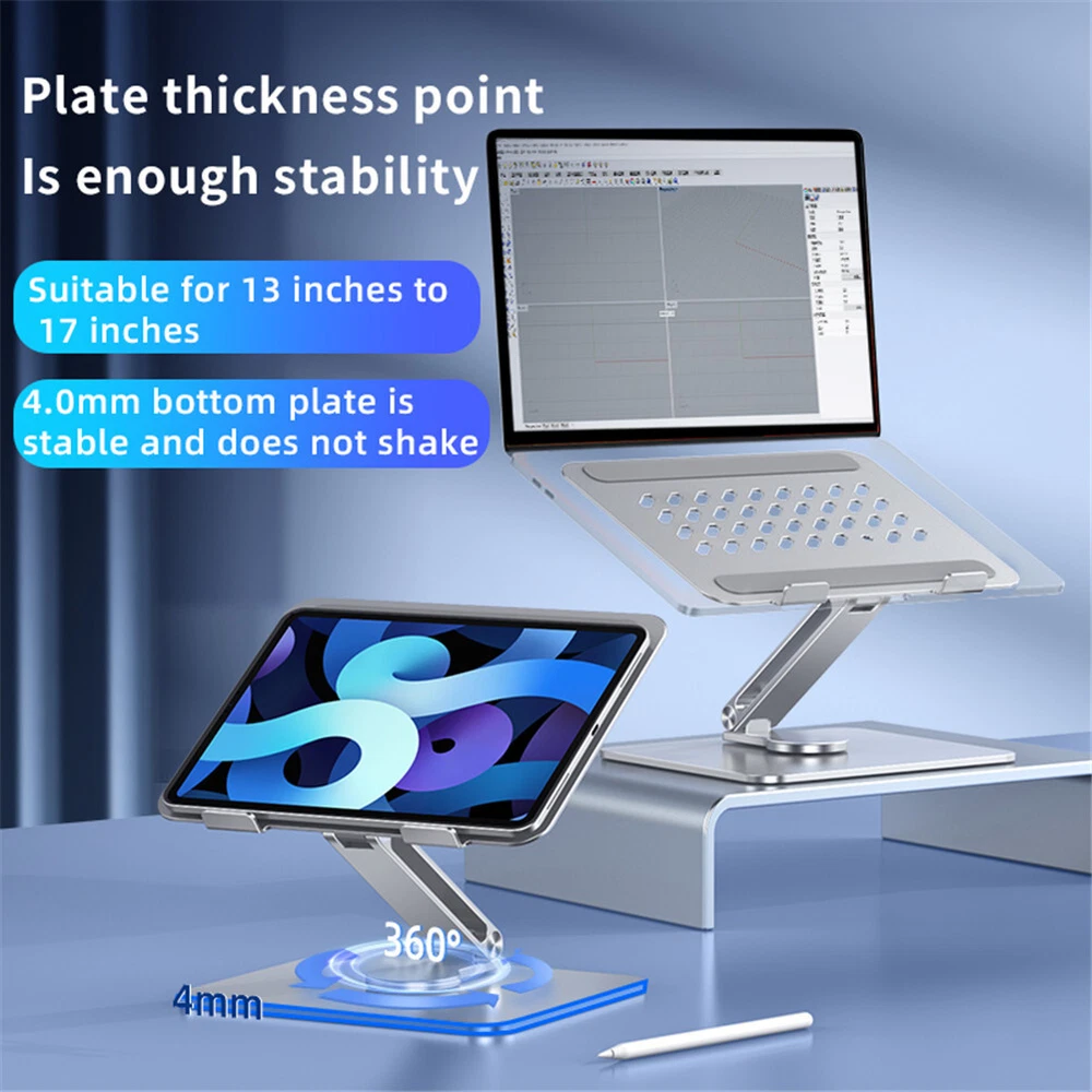 Laptop Stand Aluminum Computer Riser Ergonomic Adjustable Notebook Stand Holder