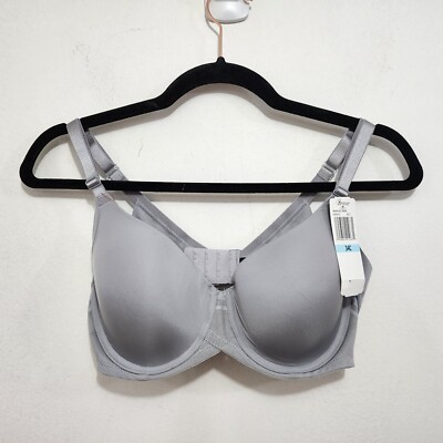 NEW Paramour Marvelous Side Smoothing T-Shirt Underwire Bra Sleet Gray Size 34C