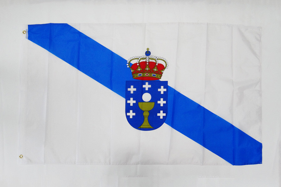 BANDIERA GALIZIA 150x90cm - GRAN BANDIERA GALICIA IN SPAGNA 90 x 150 cm Polieste