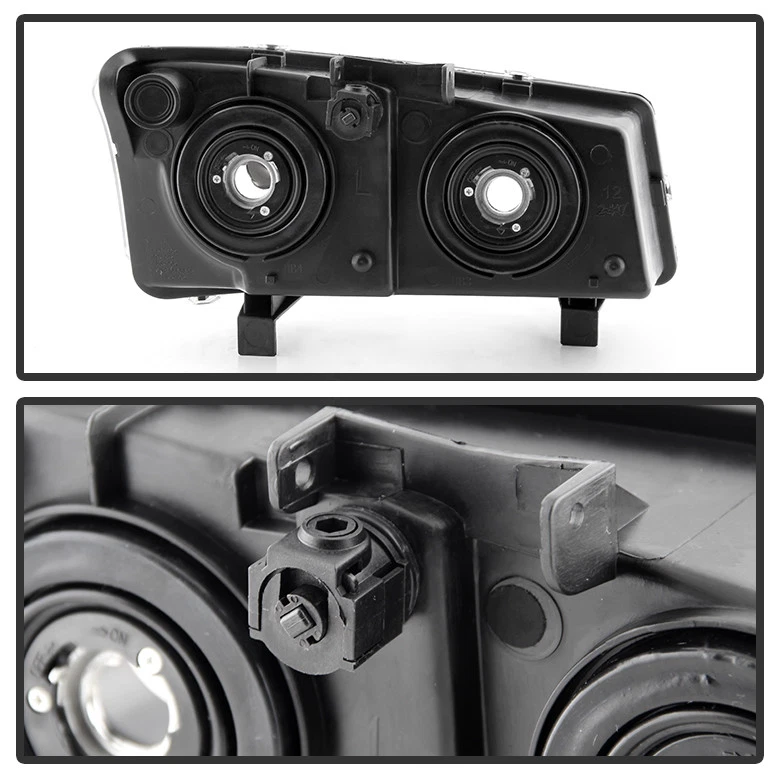 Faróis Chevy Silverado Avalanche pretos 2003-2006 + lâmpadas de estacionamento de sinal de para-choque - Imagem 4 de 4