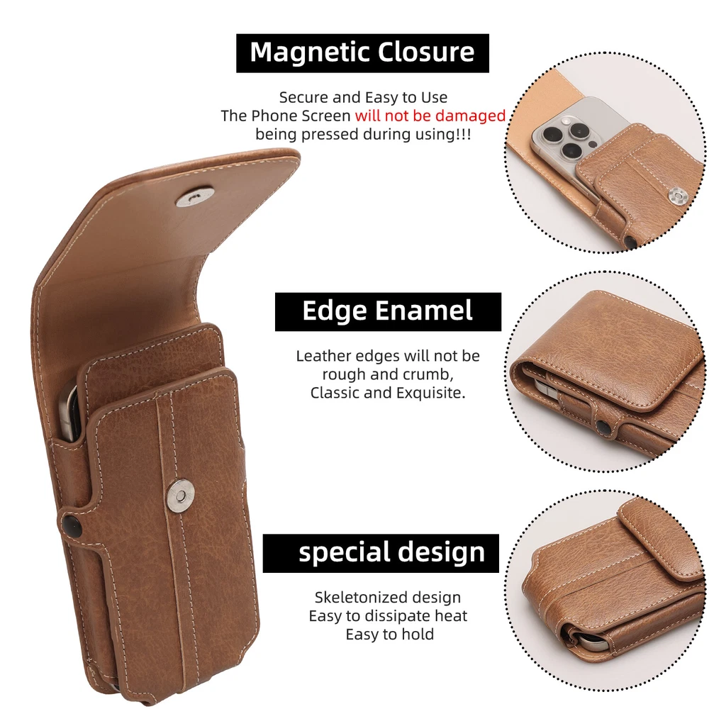 Tactical Waist Belt Bag with Metal Clip Holster for Cell Phone