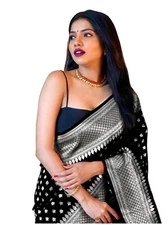 TRADITIONAL PARTY WEAR SOFT SILK INDIAN WEDDING WEAR KANJEEVARAM SAREE SARI