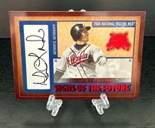 2004 Fleer National Pastime Signs of the Future Red /124 Adam LaRoche Auto