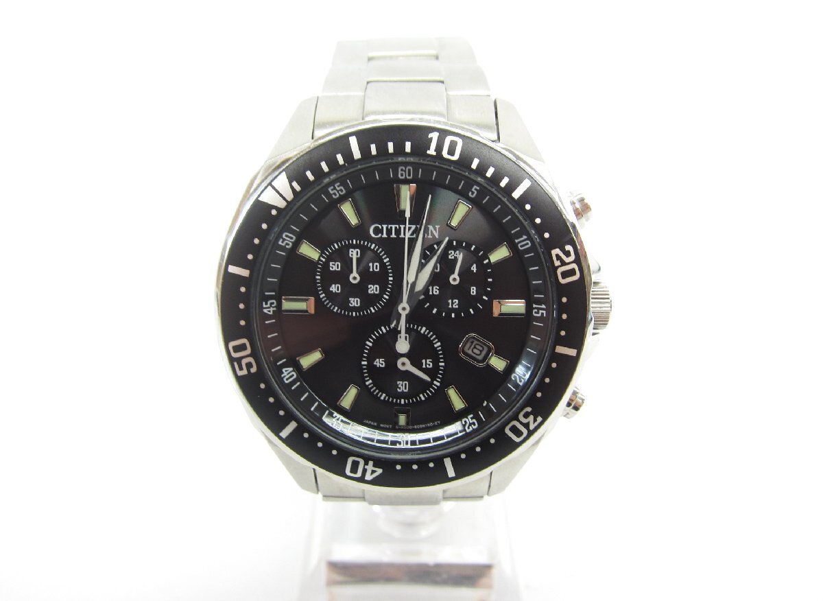 CITIZEN ソーラー CHRONGRAPH H500-5064538 メンズ CITIZEN H500-5064538 Eco-Drive Solar Wristwatch Black Dial