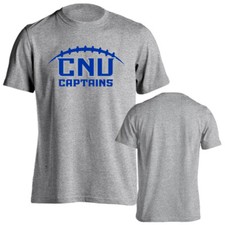 Christopher Newport University Captains Laces Out Football Short Sleeve T-Shirt