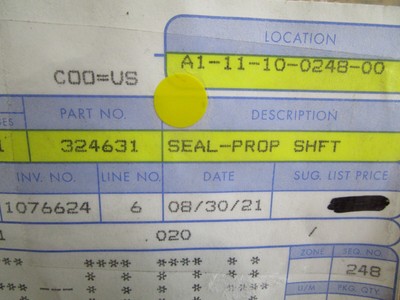 OEM Johnson EVINRUDE OMC OUTBOARD Seal 324631 0324631 for sale 