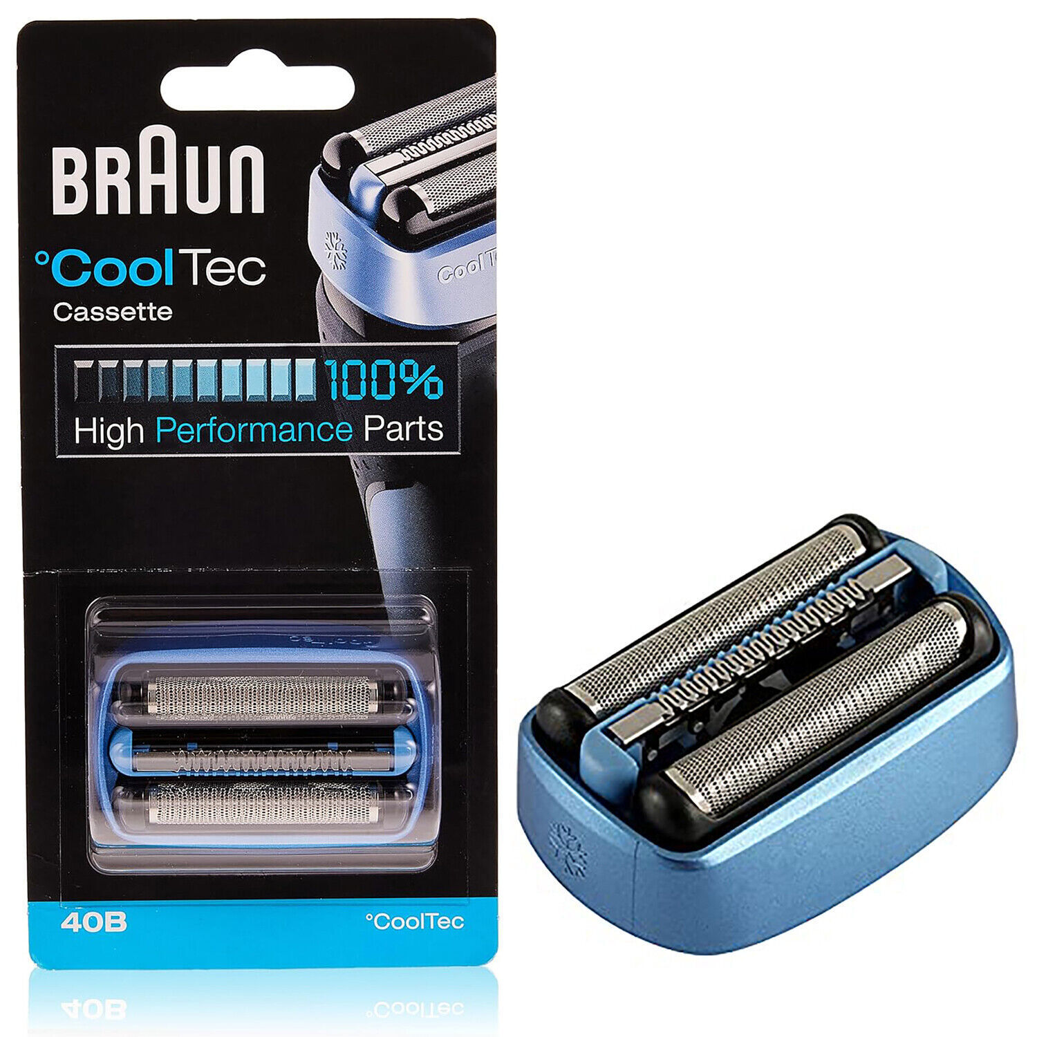 Braun 40B Electric Shaver Replacement Head,Cool tec Cassette Foil Box Blades