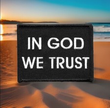 In God We Trust Christian Black White Biker Patch