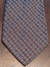 Altea Brown Blue 100% Silk Men’s Neck Tie Made In Italy